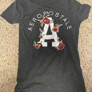 Aeropostale Charcoal Graphic Tee